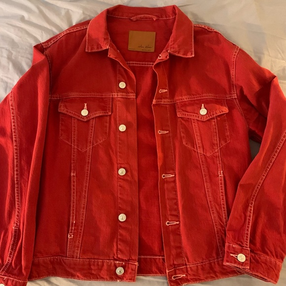 Red Zara jeans material Jacket🚨⚡️⚡️ - Picture 1 of 3